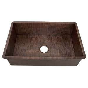 Belle Foret BFKKITWC Single Bowl Kitchen Sink, Weathered 