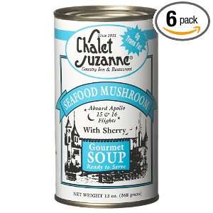 Chalet Suzanne Seafood Mushroom Ready To Serve, 13 Ounce Cans (Pack of 
