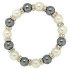   irregular white fw pearl necklace 7 bracelet w gold plated metal clasp