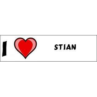 Love Stian Bumper Sticker (3x12)  SHOPZEUS Computers & Electronics 
