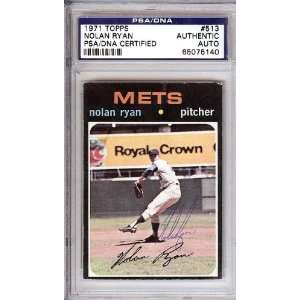  Nolan Ryan Autographed/Hand Signed 1971 Topps Card PSA/DNA 