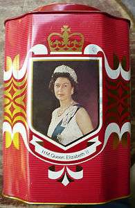 Murchies tea tin Silver jubilee HRH Queen Elizabeth  