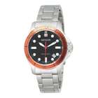   Battalion III Divers 200m Orange Bezel Steel Bracelet Date Watch 72347
