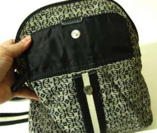 FOSSIL Blk Signature Fabric Backpack Purse Handbag Bag Small  