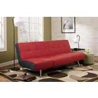 Famous Brand Flip Flop Armless Sofa or Chaise inRed Finish