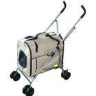 BestPet 4 In 1 Beige Pet Dog Stroller/Carrier/House/Car Seat