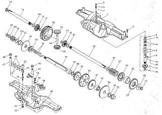 FOOTEDANA Transaxle Three speed transaxle Parts  Model 4450 2 