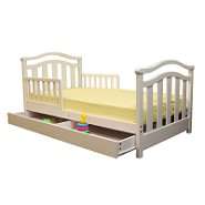 Dream on Me “Elora” Toddler Bed with Storage Drawer, White at 