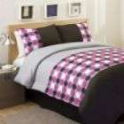 lush decor mod juvy 4pc full comforter set pink gray