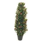   Outdoor Pre Lit Holly Berry Christmas Topiary Stake Tree #H80710