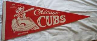 Vintage Souviner Pennant Wrigley Field Chicago Cubs  