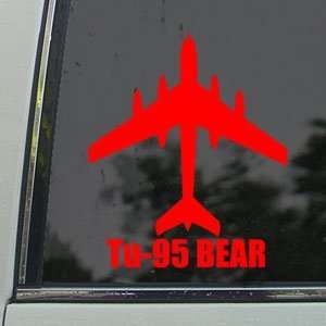  Tu 95 BEAR Red Decal Military Soldier Window Red Sticker 