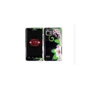   Droid Bionic Xt875 Design Cover   Green Flower Cell Phones