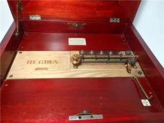 Antique Regina Mahogany 15.5 Disc Music Box Matching Music Cabinet 
