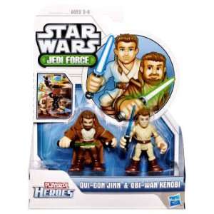   Jedi Force Mini Figure 2Pack QuiGon Jinn ObiWan Kenobi Toys & Games