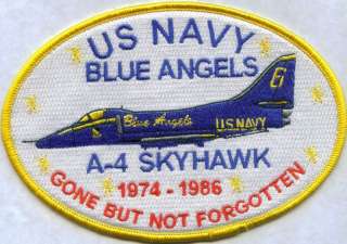 US NAVY BLUE ANGELS PATCH, A 4 SKYHAWK, 1974 1986 *  