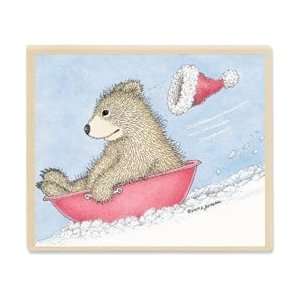   Gruffies Mounted Rubber Stamp 3.25X4 Beary Fast Sled