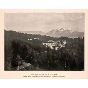  1899 Print Hotel Mendelpass South Tyrol Italy Trentino 