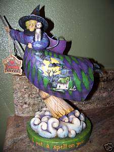 Jim Shore Witch on a Cloud Resin Figurine Spell on You  