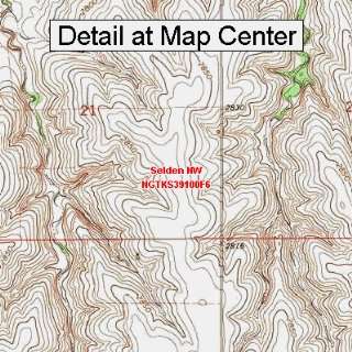 USGS Topographic Quadrangle Map   Selden NW, Kansas (Folded/Waterproof 