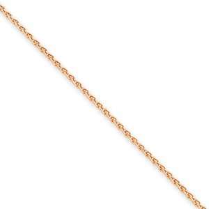   4mm, 14 Karat Rose Gold, Diamond Cut Spiga Chain   16 inch Jewelry