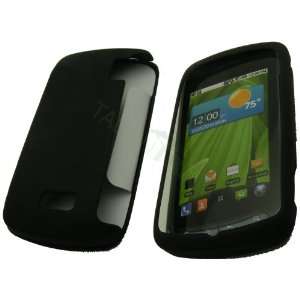 Lg Genesis US760 Rubberized Texture Black Snap on Cell Phone Cover 