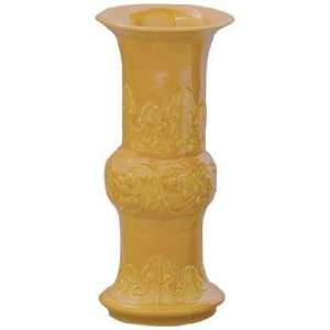  Yellow Ming Style Set of 2 Porcelain Vases