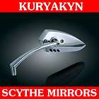 Kuryakyn 1448 Scythe II Chrome Mirrors Set for Harley Davidson 