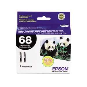  EPST068120D2 Epson® INKCART,BLACK DUAL PACK Electronics