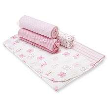 Gerber 5 Pack Flannel Receiving Blankets   Pink   Gerber Childrenswear 
