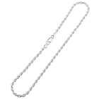 LGU Silver 4 Millimeter Gauge 080 Diamond Cut Rope Chain 18 Inch 