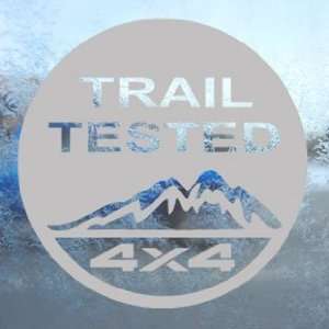  Trail Tested Off Road 4x4 Gray Decal Truck Window Gray 