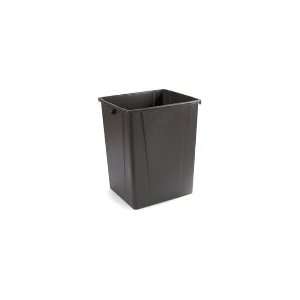   344056 69   Indoor Outdoor Waste Container, 56 Gallon, Square, Brown