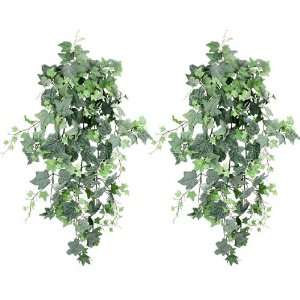    TWO 48 Artificial Frosted Ivy Hanging Bushes