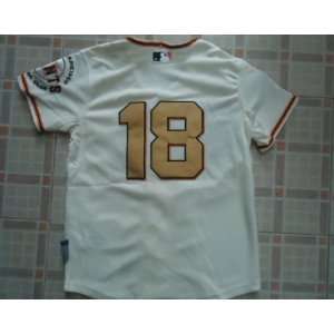  2012 San Francisco Giants #18 Matt Cain Cream Jersey 