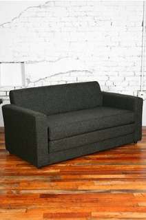Mid Century Sofa   Black Fleck