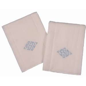  Monogrammed or Personalized Burp Cloth Set (Choice of 