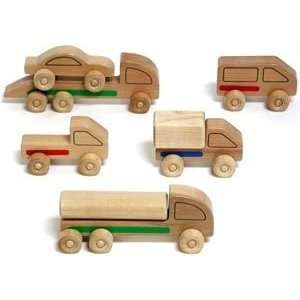  Wooden Vehicles, Set of 6 (American Made) Toys & Games