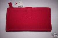 GREAT Womens RED Microfiber CLUTCH WALLET/Checkbook  
