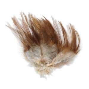  Feather, red rooster hackle (natural), 3x1 to 5x1 1/2 