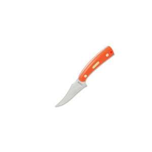  7 1/4 Sharpfinger w/ Leather Sheath Orange handle Sports 