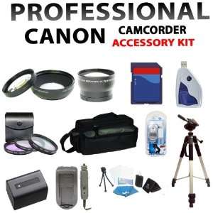  Accessory Kit for Canon Visix Hf g10 Hfg10 Hd Professional Camcorder 