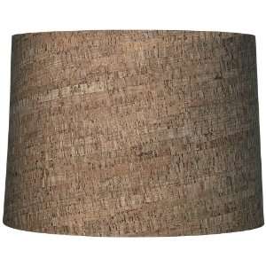  Medium Brown Washed Cork Drum 13x14x10 Lamp Shade