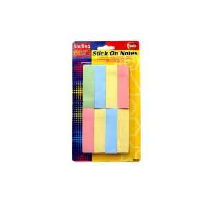  24 Packs of 8 Pastel Stick On Paper Page Markers