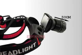   Q5 LED Zoomable Headlamp Headlight Q8 +2x18650+ USA Charger  