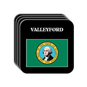   Flag   VALLEYFORD, Washington (WA) Set of 4 Mini Mousepad Coasters