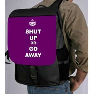  Shut Up or Go Away   Purple Color Back Pack   School Bag 