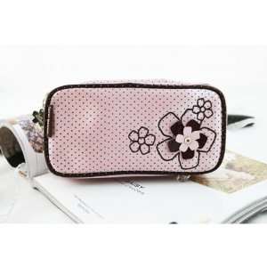 New Adorable Daisy Love Light Pink Double Zipper Cosmetic 
