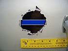Thin Blue Line Torn Metal Hole Decal   The Coolest Police Sticker 