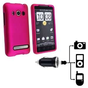  HTC COMBO Hot Pink Rubberized Hard Case + Universal USB 